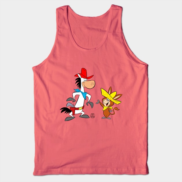 Quick Draw McGraw and Baba Looey in Color Tank Top by markscartoonart62